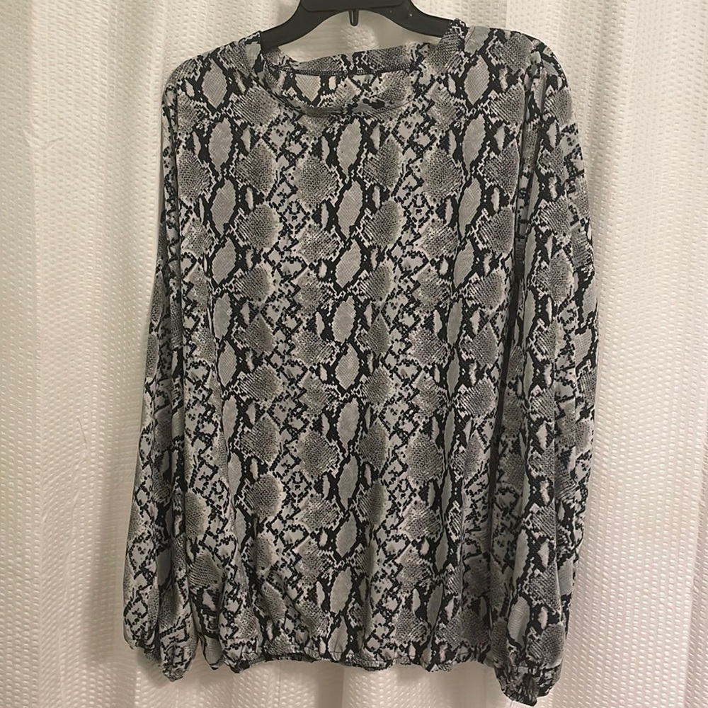 Snake skin chiffon blouse